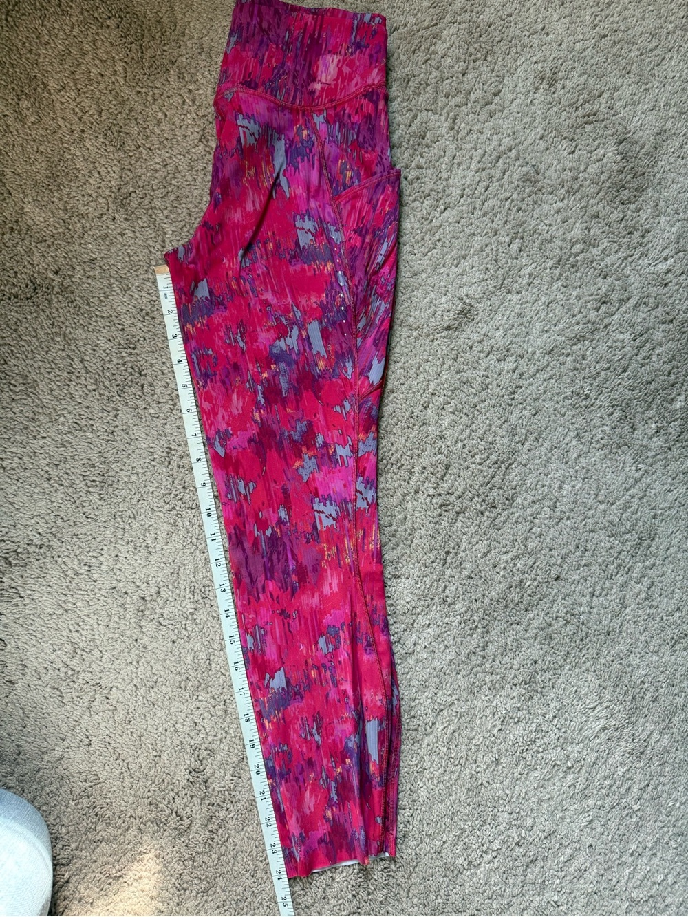 lululemon athletica fast and free reflective Pink Multi-Print High-Rise Leggings